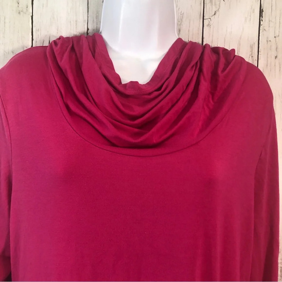 Gaiam Hooded Cowl Neck Ruched Side Top Extra Large - Picture 3 of 10